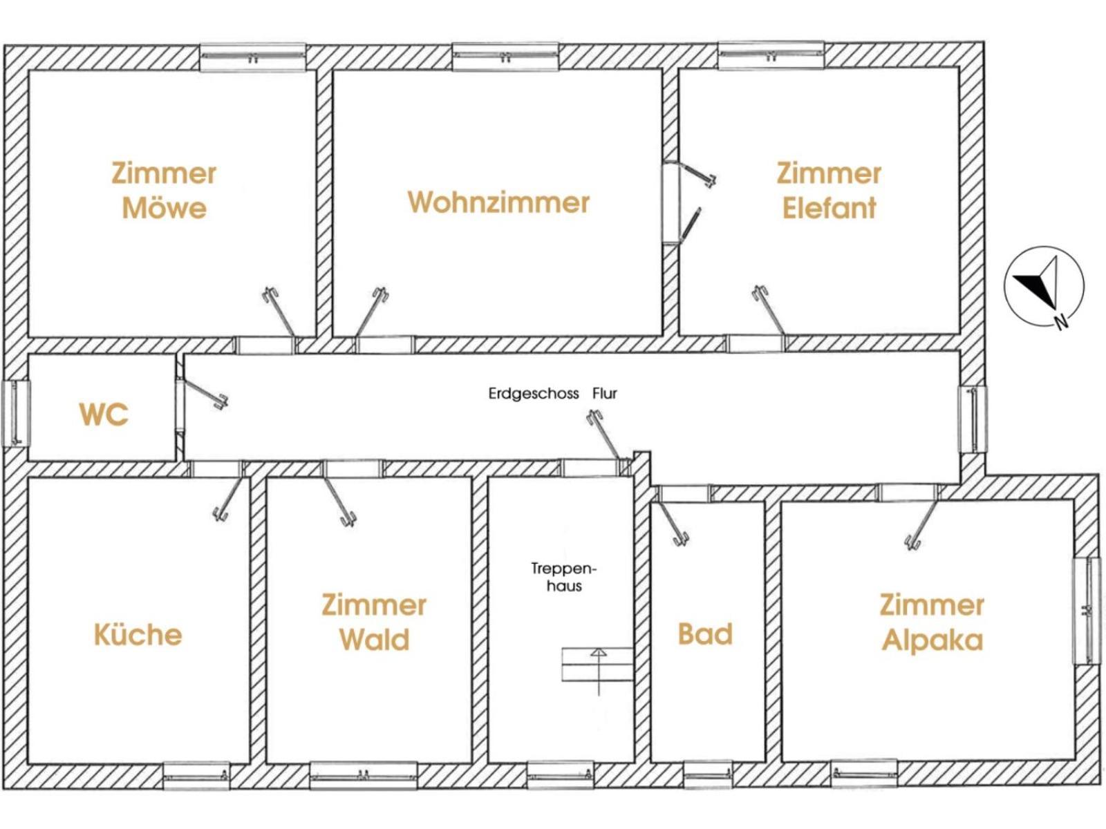 Elsterheide Gelbes Haus Seenland Ferienwohnungen Xl מראה חיצוני תמונה